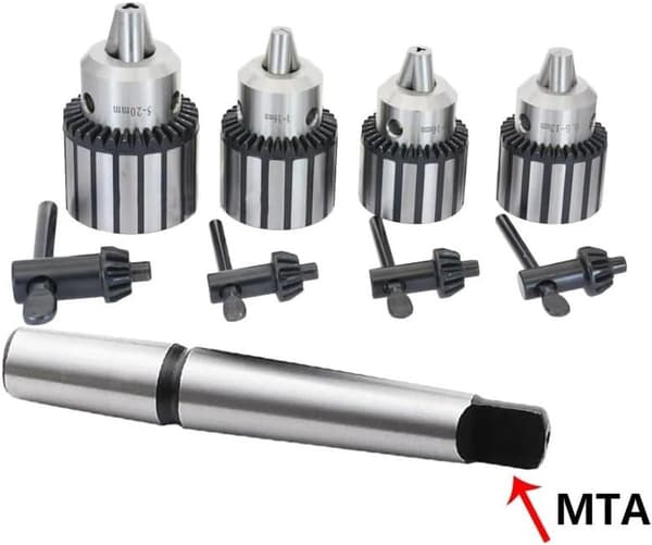 MT2-B12(1-10mm) Morse konus sæt MT1-MT4 + B10-B18 nøgler – borepatron til CNC 0.6-13mm