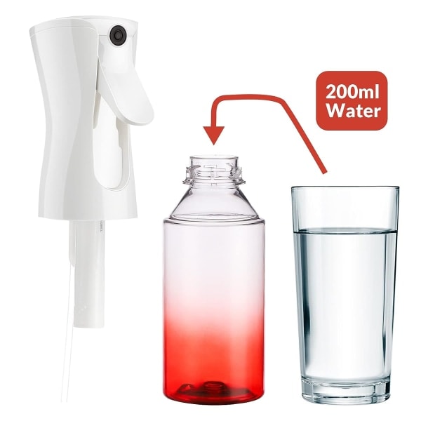 IC Lockigt Hårsprayflaska, 200 ml Tom Kontinuerlig Fin Dimsprayflaska, Gradient Röd Professionell Frisörsalongstylist