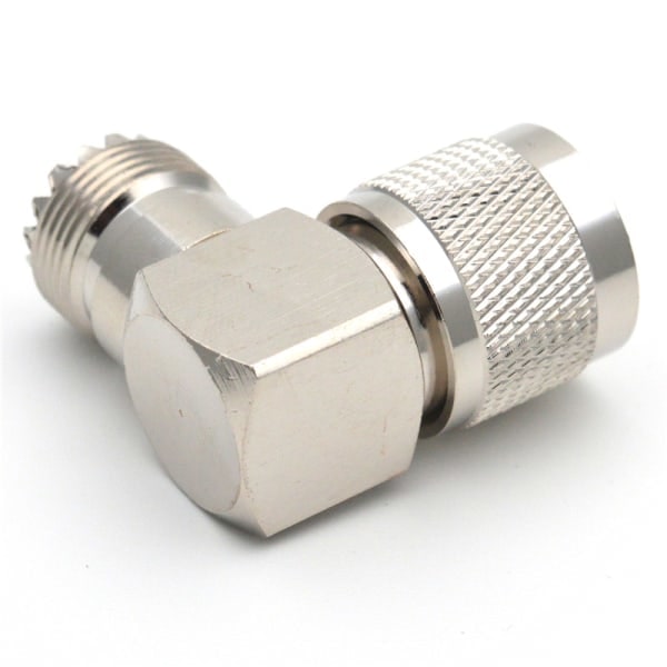 IC 1 stk. UHF SO239 hunstik til UHF PL259 hanstik ret vinkel R