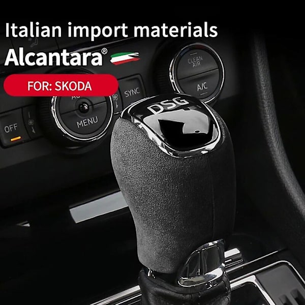 Huippuluokan italialainen Alcantara-vaihteenvalitsimen vaihdekepin suojuskansi Skoda Superb Octavia Rapid Kamiq -vaihteenvalitsimen muotoilualusta