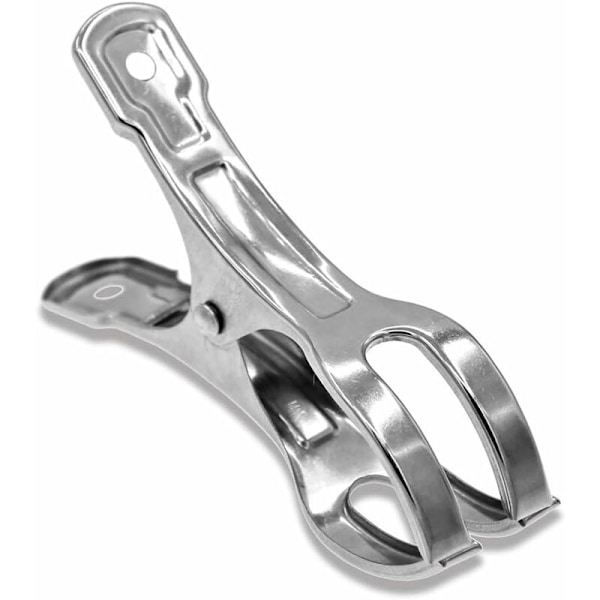 10-pakning Kraftige Klesklyper i Jumbo Størrelse med Metallklype, Vindtette Klyper for Strandstoler eller Bassengstoler for å Holde Håndklærne Dine (11cm)