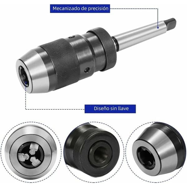 Självspännande borrchuck MT2-B16 1-16mm MK Konisk Chuck för CNC Svarvborr