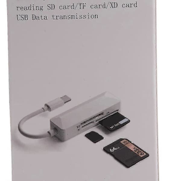 USB C Typ C Kortläsare SDTF/XD 3 i 1 Minneskortläsare Adapter Hub