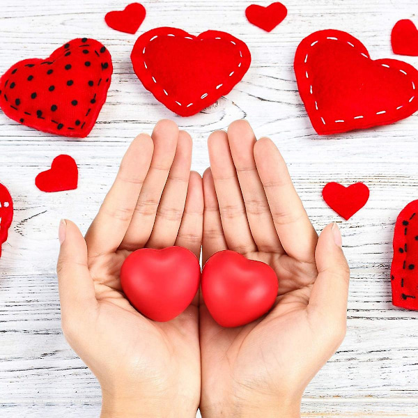 12 stk. Valentinsdag stressbolde, stressbolde til skolekarnevalspræmie, Valentinsdagsfestgave