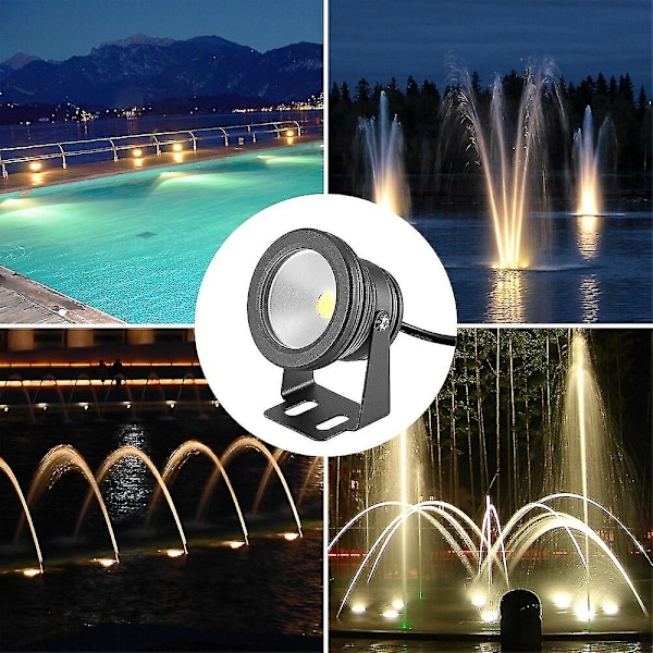 Vandtæt Ip65 Led Undervands Spotlys Til Swimmingpool Springvand Dam Vandhave Akvarium 900~1000lm 180 Graders Retning