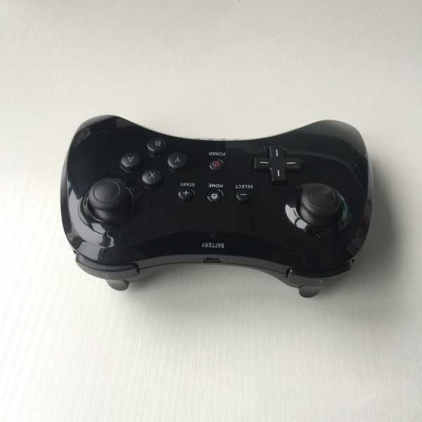 Pro Controller för Wii U, PowerLead Wireless Controller Gamepad för Wii U Dual Analog Game Remote Joystick (svart)
