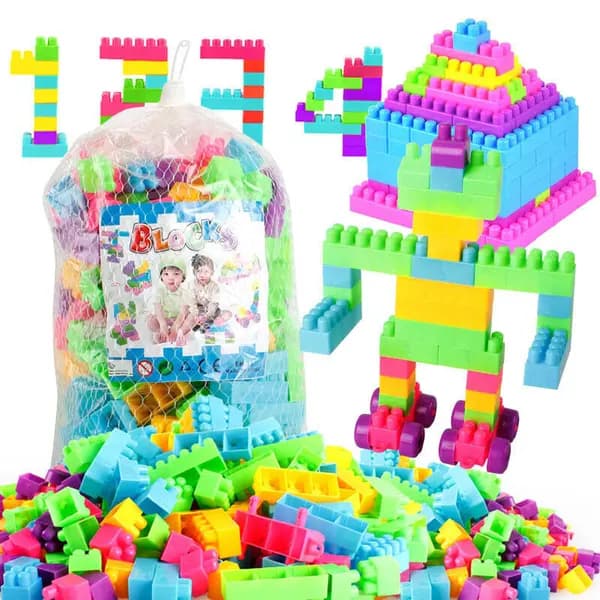 Byggklossar Set ABS-plast Pedagogisk Kreativ Leksak för Barn 3+ år 80 DELAR Size 80pcs