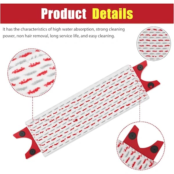 3-pakning mopprefiller for Vileda mikrofibermoppsett, for Vileda Ultramax mopp 2-i-1 absorberende refill (bt)