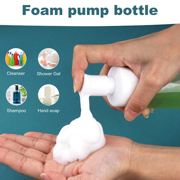 2 skumpumpflaskor tomma pumpflaskor TRANSPARENT 200ML 200ML transparent 200ml-200ml transparent 200ml-200ml