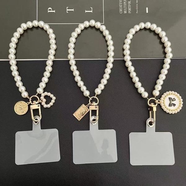 IC Kort Pärlhalsband Mode Strass Hänge Hänge Mobil P A1