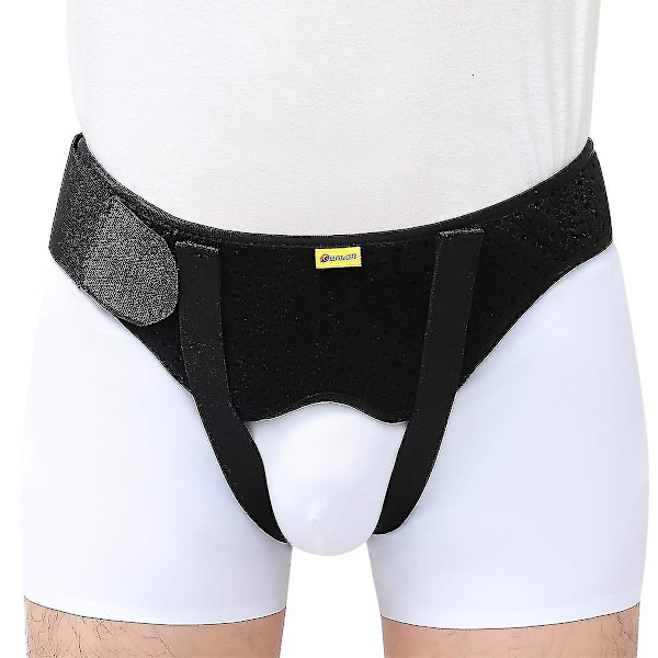 Män Inguinal Bråckstöd Bälte Dubbel Ljumskbråck Smärtlindring Truss Brace Män