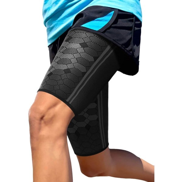 IC Lårkompressionsärmar (par) – Stöd för quadriceps och hamstrings – Övre benärmar för män och kvinnor – Tillverkade av innovativt material