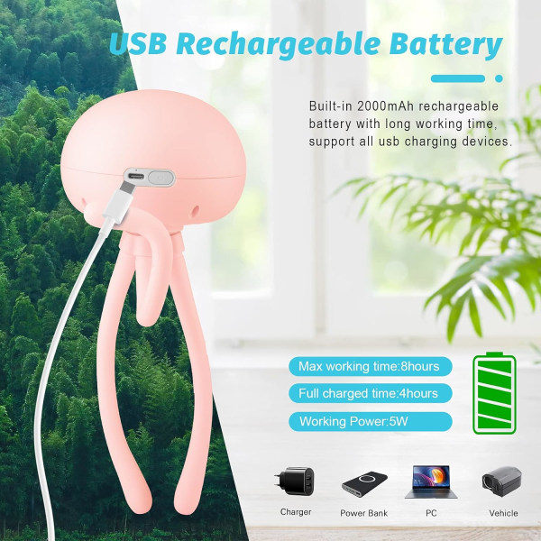 IC 1 stk. plast elektrisk ventilator (pink) husholdningsapparater