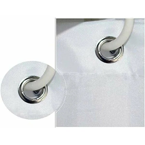 Simple Shower Curtain - White 180 x 220 cm - Extra Long