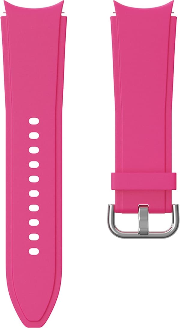 Silikonarmband - Hård Rosa - justerbart med spänne - smartklockarmband - 20mm - passar Samsung Galaxy Watch 5 / Pro / 4 / 3