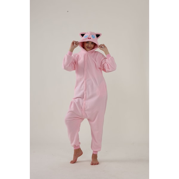 Polar Fleece -sarjan Halloween-piirretty eläin yhden osan pyjama MJ51 pariskunta pyjama Jigglypuff S