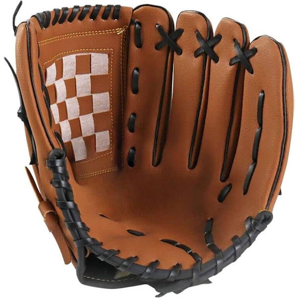 Baseball- og softballhandske, junior 11,5 tommer, brun, til begyndere, unisex