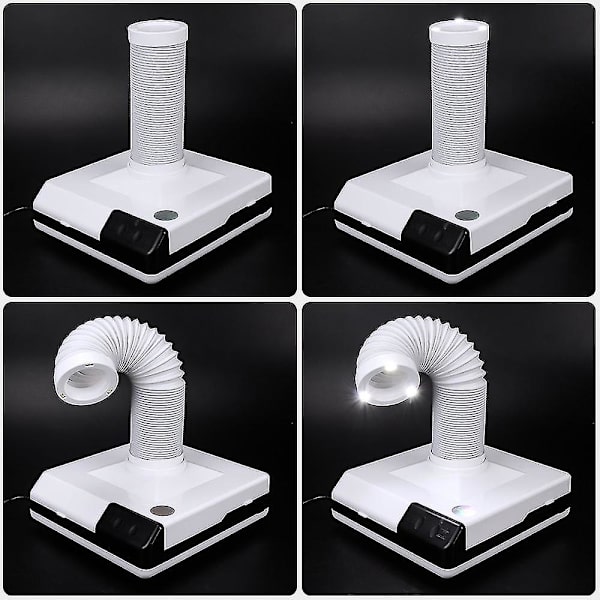 60W stark nagel dammsamlare sug dammsugare infällbar armbågsdesign fläkt dammsugare nagel manikyr dammsamlare