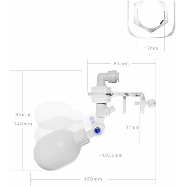 Justerbar Automatisk Akvarie Flyteventil Vannstandsregulator