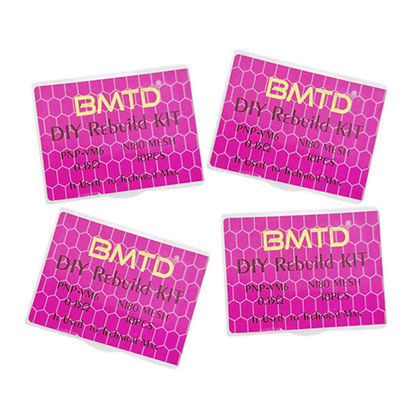 IC 10 st Mesh Coil för PNP-VM6 NI80 Mesh Coil 0,15Ω Resistans DIY Rosröd 10st