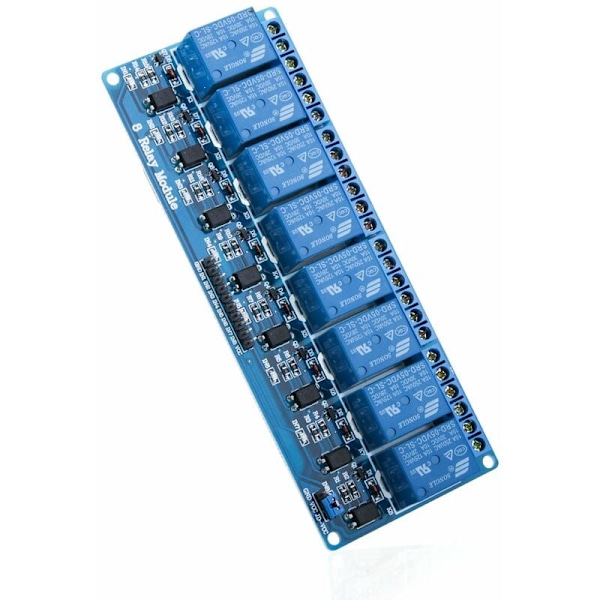 8-kanals relémodul 5V DC med optokobler 8-kanals relémodul for Mega 1280 DSP Arm PIC AVR STM32 Raspberry Pi