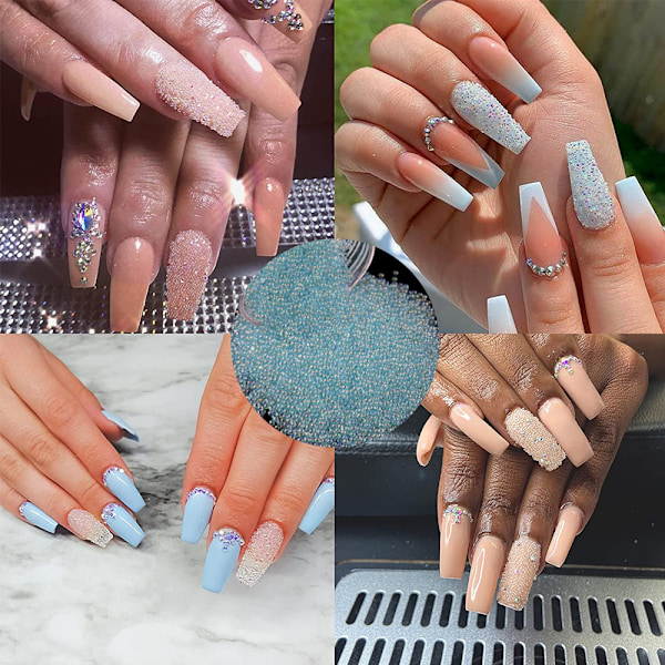 Dekorationer Micro Nail Caviar Pixie Kristaller för Naglar DIY