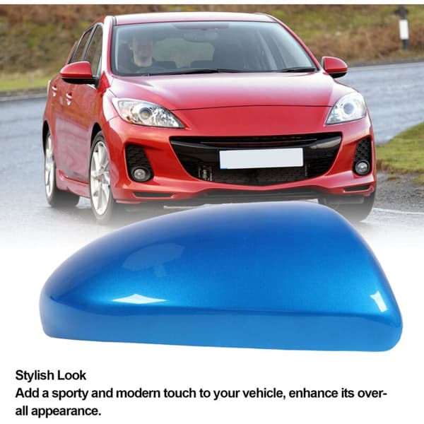 Udskiftnings Sidespejl Cover Til Mazda 2007-2014 Blå Højre