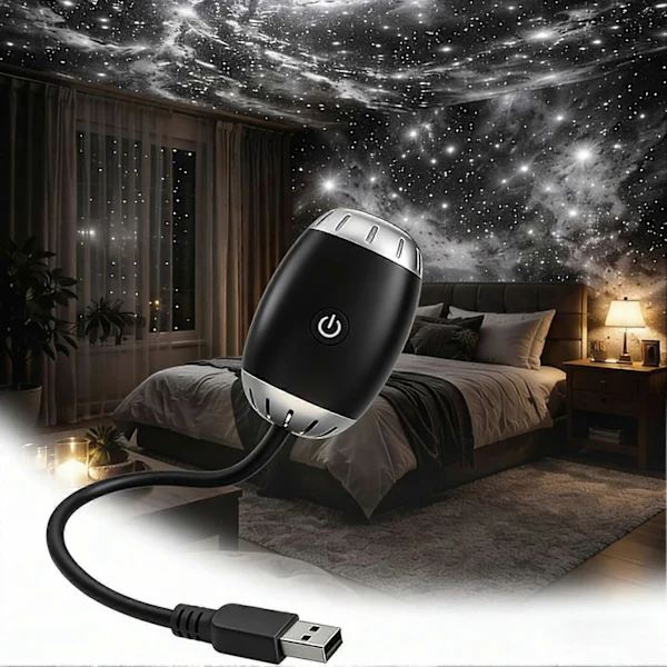 Starry Sky Projector Night Light with Adjustable Brightness 360 Degree Rotation Easy Touch Control Lamp USB Rechargeable Bedroom Lighting size size