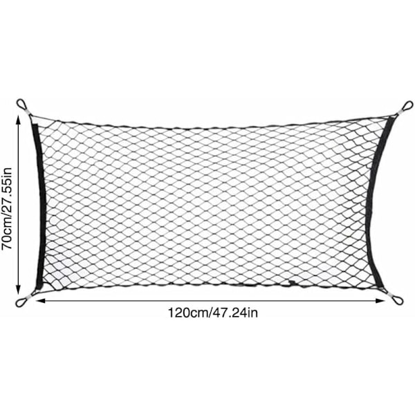 Universal Bilopbevaringsnet, Bagageopbevaringsnet, Bilbagagenet, Biltilbehørsnet, Børnebagagenet, til SUV, Lastbil Sort (70x120cm)