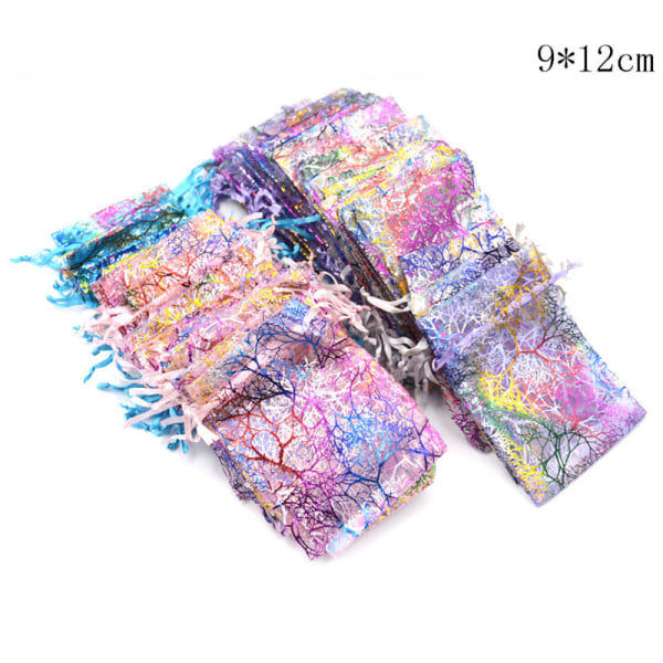 IC 50 stk. Multicolor Coralline Organza Bryllupsfest favoriserer gave Je 9*12cm