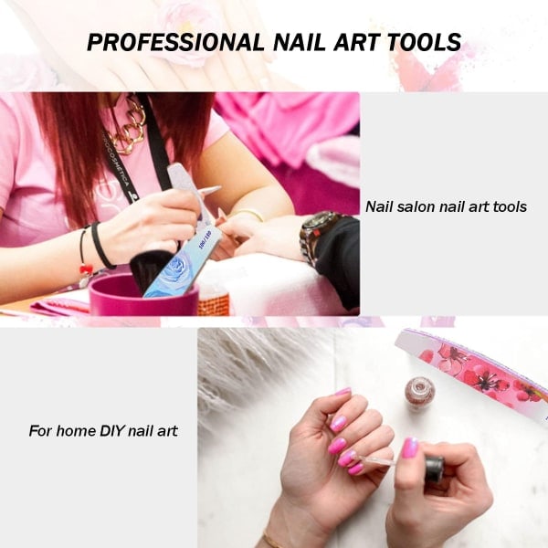 IC 6 st Nagelfil Återanvändbar 100/180 Grit Dubbelsidig Manikyr