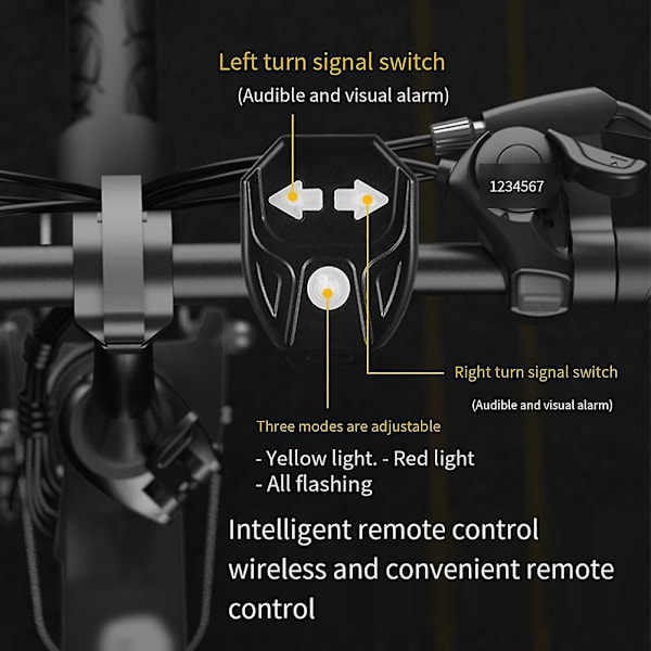 Ny smart cykellampa set USB uppladdningsbar cykel svänglampa cykling lykta tillbehör LED bakljus