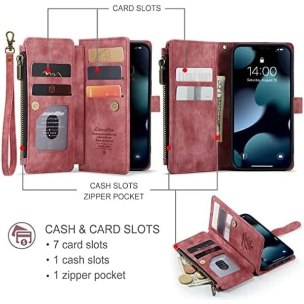 Caseme c30 etui til iPhone 13 rød rød red