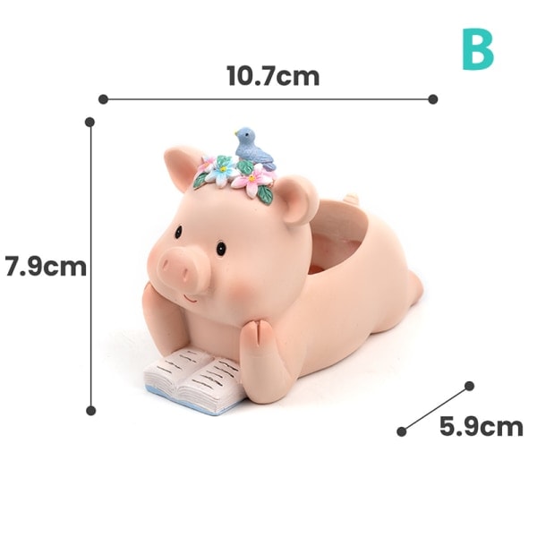 IC e Dyregrisformet Mini Blomsterpotte Resin Succulent er Ornament B