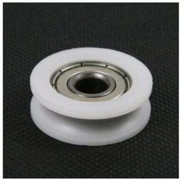 10 stk. U-plast Nylon Innstøpt 608 Rillekulelager 6X30X10mm Guidehjul