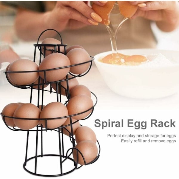 Spiral Egg Holder Metall Egg Display Stativ Kurv Egg Dispenser Egg Holder