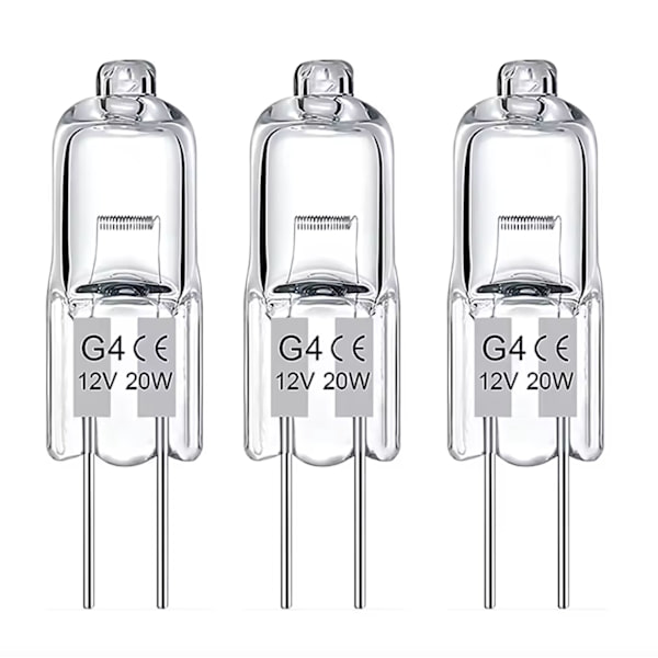 10-pack G4 halogenlampor 20W 12V - Varmvit