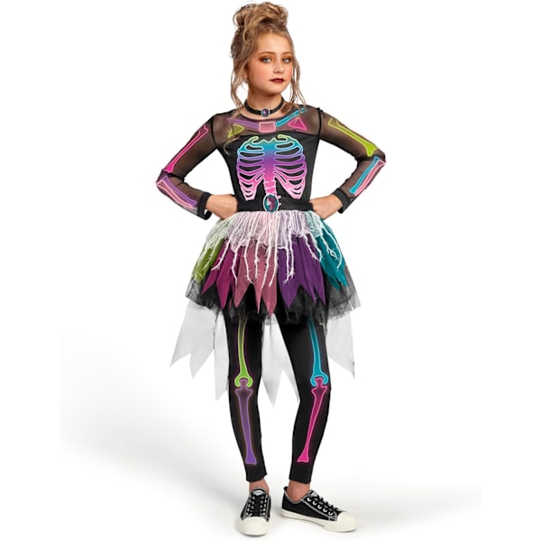 Skeleton costume for girls, ghostly, skeleton, tutu dress for girls, halloween costume, role play, cosplay party