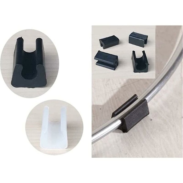 32 st Stolsbensskydd Rörändskydd Möbelgolvskydd U-formade Plast Stolsbensskydd, Stolsbensskydd Silikon Rörklämma (14mm, Svart)