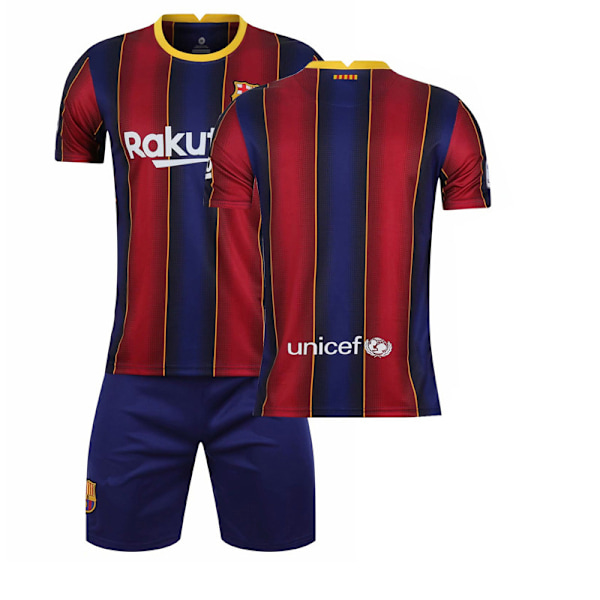 20-21 Barcelona drakt hjemme og borte svart, gull og rosa Messi fotballuniformsett Size 21 socks twenty two#