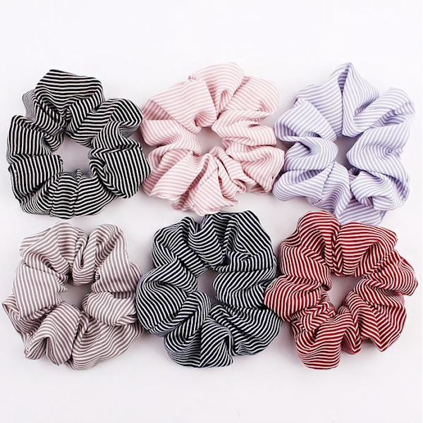 24 stk Hårstrikk, Hårsnoddar, Hårbånd, Rockabilly Multicolor multifärg