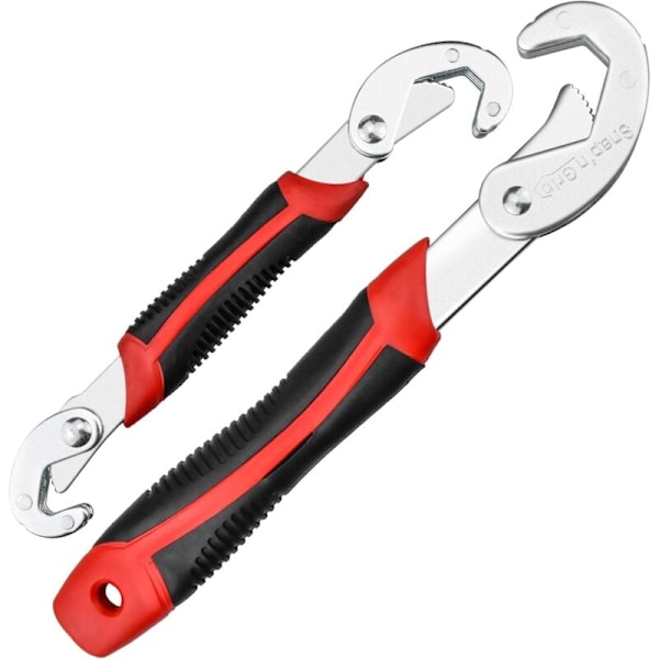 Sæt med 2 justerbare skruenøgler, justerbar skruenøgle, Snap Grip universalnøgle, multifunktionel møtrikklemme, justerbart skruenøglesæt 22-32 mm, 15-32 mm, 9-14 mm