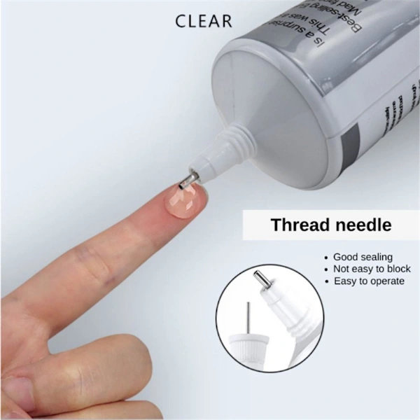 B - 7000 Lim Multianvändning glas sten trä LCD 15ml 2 Styck Transparent Transparent