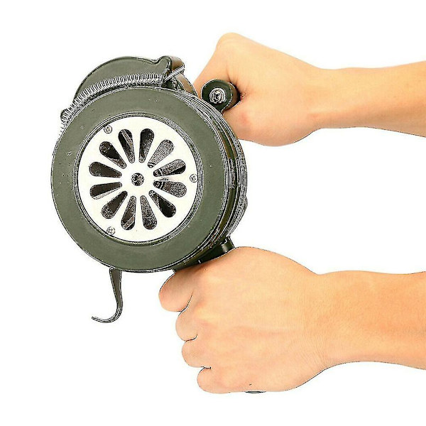 Hand Crank Siren Horn 110db Manuellt Manövrerad Metallalarm Flygraid Nöd Säkerhet