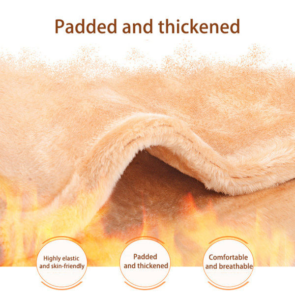 IC 1 Par Dam Vinter Varma Plysch Thermal Sukat Paksu Fleece Lumi B Musta