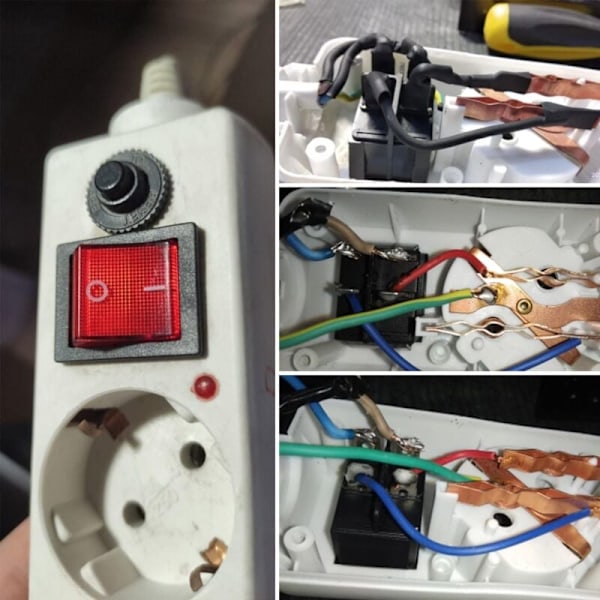 3 st Röd Lampa PÅ/AV Vippströmbrytare Med Vattentätt Skydd 16A/250V 20A/125V AC(DPST)