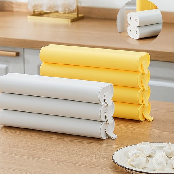 IC Dumplings Organizer Crisper Dumpling Opbevaringsboks Skuffe Gul