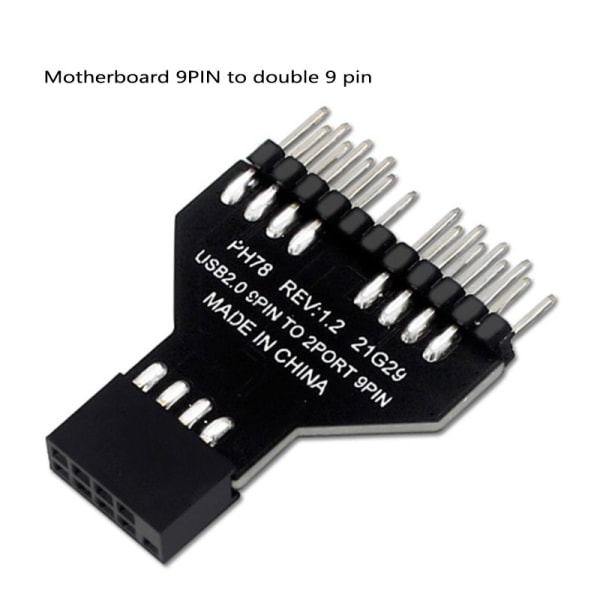 IC 9-nastainen USB HUB -otsikko USB 2.0 9-nastainen liitinadapteri RGB Sp:lle