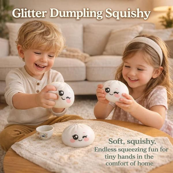 Jättestora Squishy Dumpling Fidget-leksaker, Långsamt Stigande Mjuk Stresslindrande Sensorisk Klämleksak För Barn Och Vuxna, 3-pack Lila Violett Grön