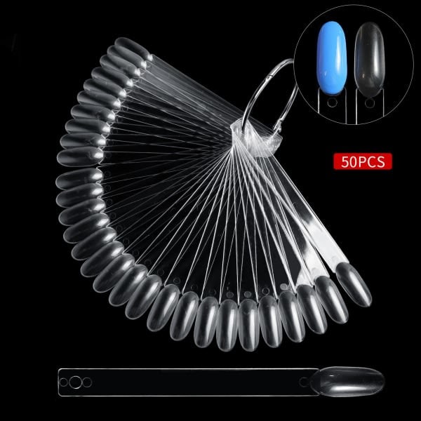 IC Visningstips / display til neglelakprøver 50 tips Transparente Transparent